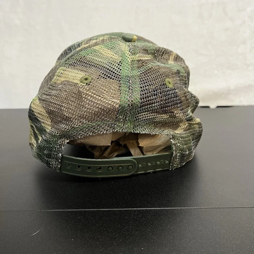 John Deere Trucker Hat Green Yellow Patch Camo Mesh Snapback Cap